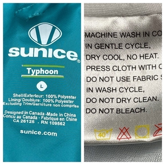 Sunice Jacket Windbreaker Typhoon Teal 1/4 Zip Golf Coastal Pebble Beachy Preppy - Picture 13 of 16